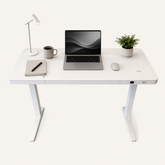 E-Max Electric Height Adjustable Desk White (Glass Top) – Purus Life