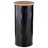 Rhombus Black Large Storage Canister