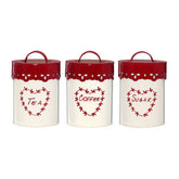 Anglaise Tea Coffee and Sugar Canister Set