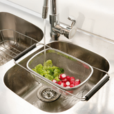 Zenigo Over Sink Drainer with Extendable Black Handles