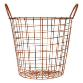 Vertex Copper Finish Round Wire Basket