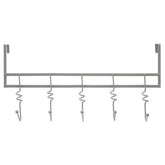 Jaxen Over Door Grey Hanger with Five Swirl Hooks