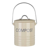 Cream Compost Bin With Handle
