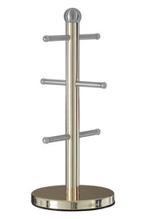 Hirano 6 Cup Gold Finish Mug Tree
