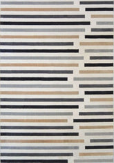 Abstract Multicolour Stripe Rug | R469A