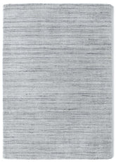 Fine Stripes Silver Grey Wool Rug