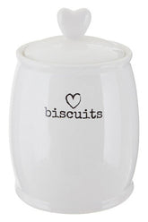 Charm White Dolomite Biscuit Canister