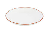 Calisto Terracotta White Glazed Dinner Plate