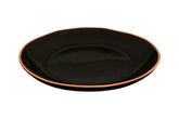 Calisto Black Glazed Terracotta Dinner Plate