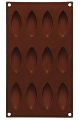 12 Elongated Oval Shape Silicone Chocolate Mould