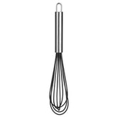 Zing Black Silicone Whisk with Stainless Steel Handle