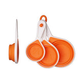Zing Set Of 4 Collapsible Orange Silicone Measuring Cups