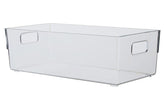 Romm Large Clear Plastic Fridge Bin With Handles