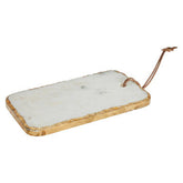 Empire White Marble Chopping And Serving Board With Gold Foil Detail