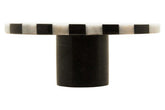 Soma Small Black and White Marble Round Cake Stand