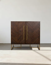 Mahajan Wine Sideboard With 2 Doors & Wine Rack, Solid Wood
