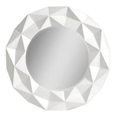Stockholm White High Gloss Round Wall Mirror