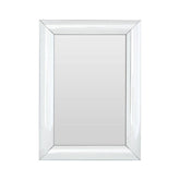 Petillo Thick Silver Frame Rectangular Wall Mirror