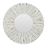 Driftwood White Wash Round Wall Mirror