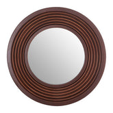 Cocoa Concentric Frame Round Wall Mirror