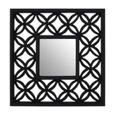 Indus Square Black Lattice Frame Wall Mirror