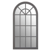 Hawthorne Antique Grey Arched Window Wall Mirror
