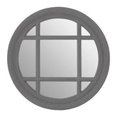 Hawthorne Antique Grey Round Wall Mirror