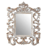 Caracci Antique Grey Fleur-De-Lis Wall Mirror