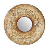 Faiza Gold Small Textured Wall Mirror