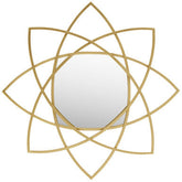 Farran Gold Finish Geometric Wall Mirror