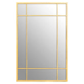 Charlene Brushed Gold Rectangular Wall Mirror