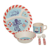 Eden Kids 5 Piece Pirate Bamboo Dinner Set