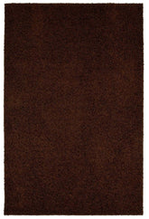 Fiji Chocolate Brown Washable Solid Shaggy Rug