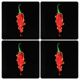 Set Of Four Flaming Chilli Placemats
