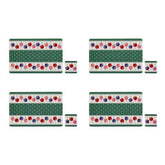 Set Of 4 Candy Apple Placemats And Coasters