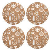 Besa Set Of Four Cork Round Placemats