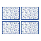 Blue Rose Set Of Four Placemats
