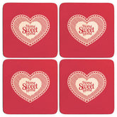 Home Sweet Home Set Of Four Cork Coasters