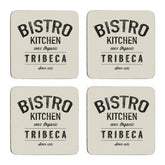 Bistro Set Of Four Square Coasters