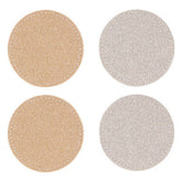 Geome Set of 4 Reversible Gold And Silver Glitter Coasters