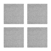 Set Of 4 Silver Glitter Coasters