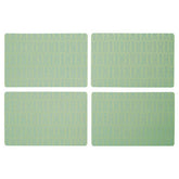 Frosted Deco Set Of 4 Green Placemats
