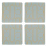 Frosted Deco Set Of 4 Green Coasters