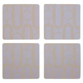 Frosted Deco Set Of 4 Lilac Coasters