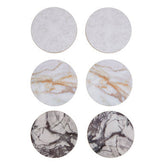 Mimo 6Pc Marble Effect Assorted Cork Coasters