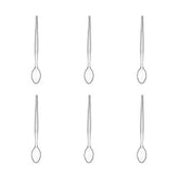 Summer Set Of Six Clear Plastic Sundae Spoons