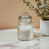 Abbie Ribbed Glass Storage Jar 1000ml
