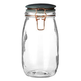 Luca Retro Pastel Grey Glass Jar - 1500ml