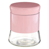 Luca Pink Steel and Glass Storage Jar - 800ml