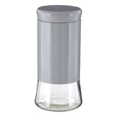 Luca Grey Steel and Glass Storage Jar - 1500ml